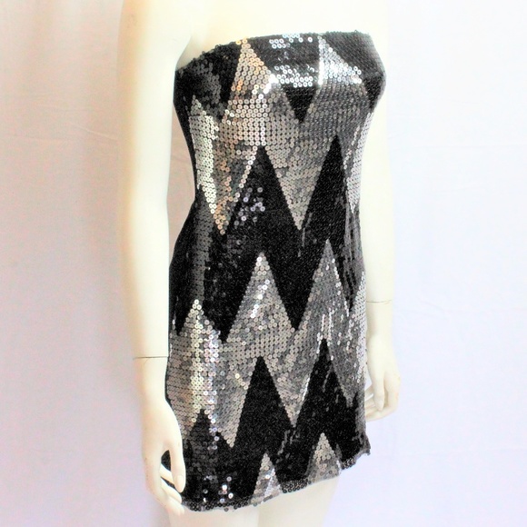 MAx Rave Sequin Strapless Party Cocktail Dress - Picture 4 of 8